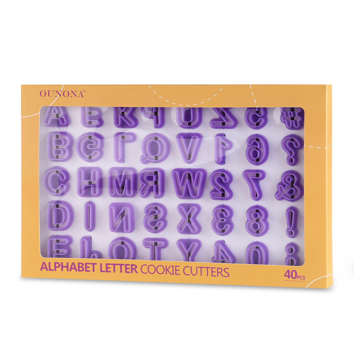 Cookie Cutter Set - 40Pcs Plastic Letter Mold Fondant Alphabet