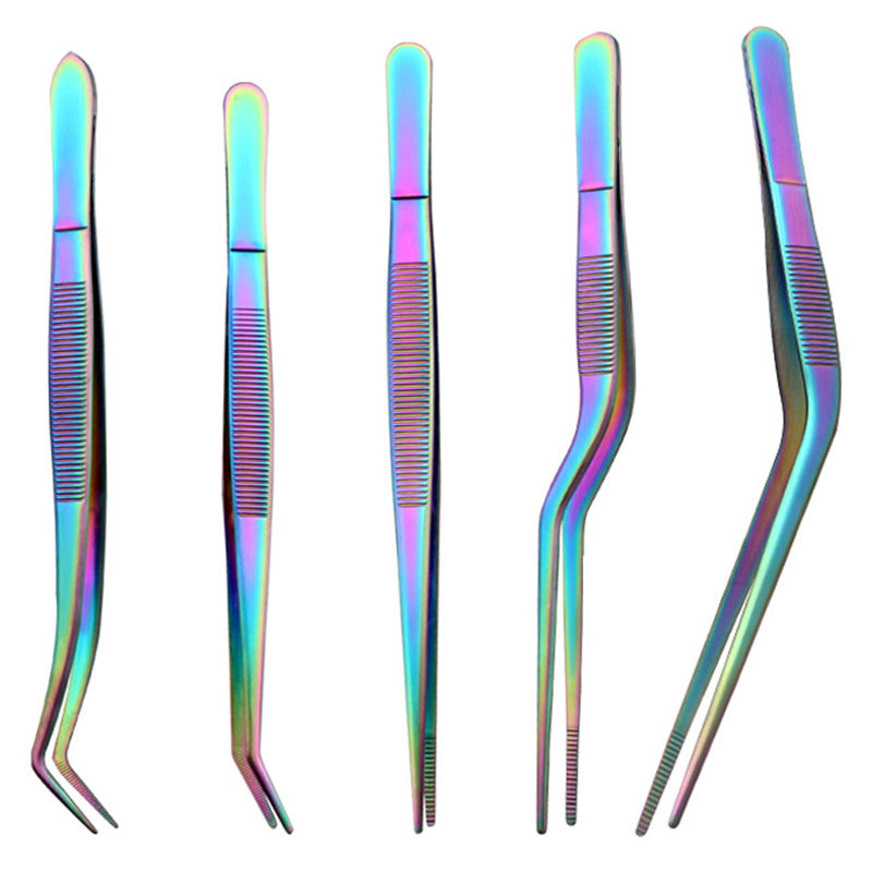 Kitchen Baking Ware - 5Pcs Kitchen Culinary Plating Tweezers with