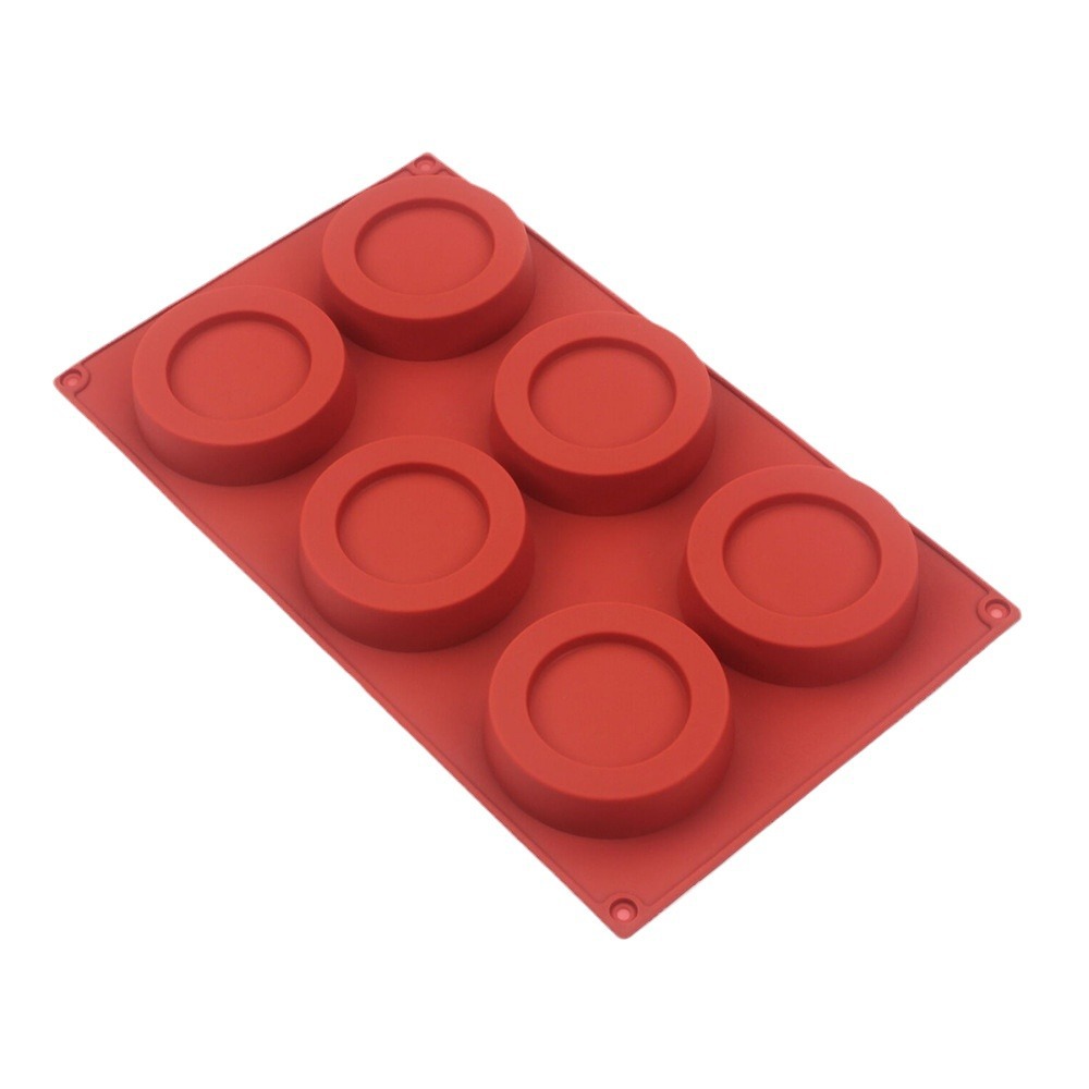 Kitchen Appliances For Baking - 6 Grid Large Round Cylinder Silicone