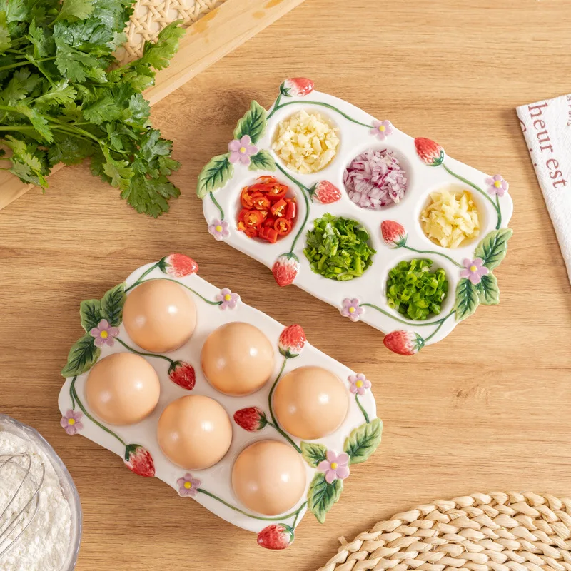 Ceramic Egg Storage Tray,Porce - огляд і ціна Kitchen Baking Tray Organizer