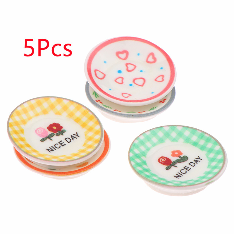 5Pcs 1/12 Dollhouse Mini Plate - огляд і ціна Miniature Baking Kitchen