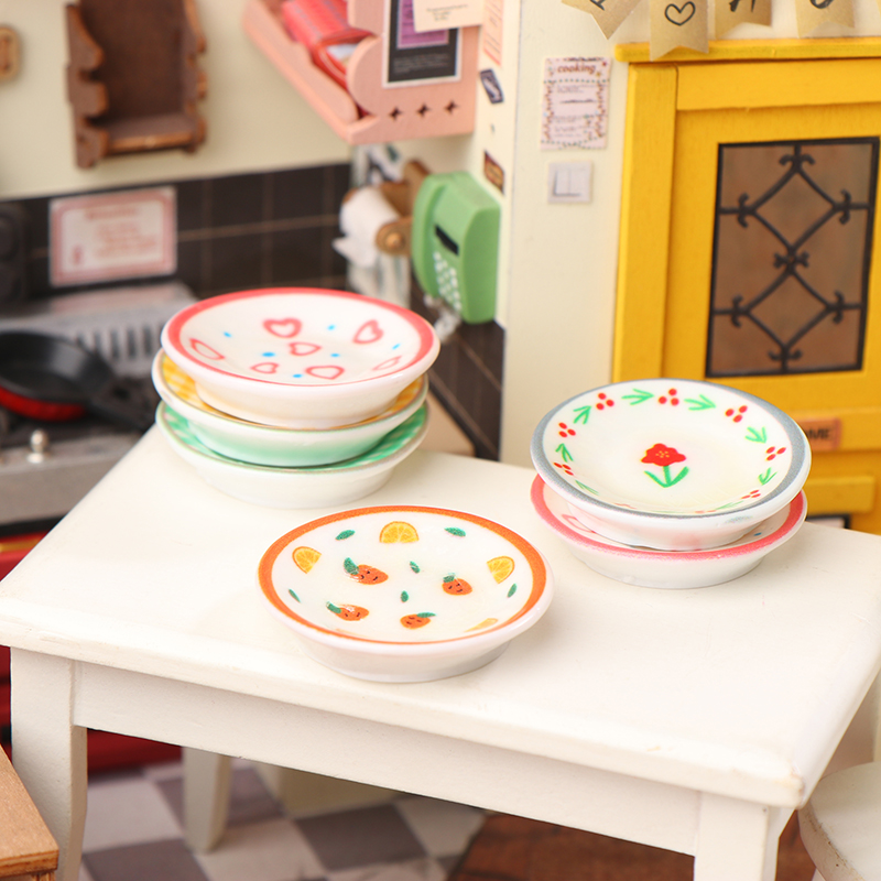 5Pcs 1/12 Dollhouse Mini Plate - огляд і ціна Miniature Baking Kitchen