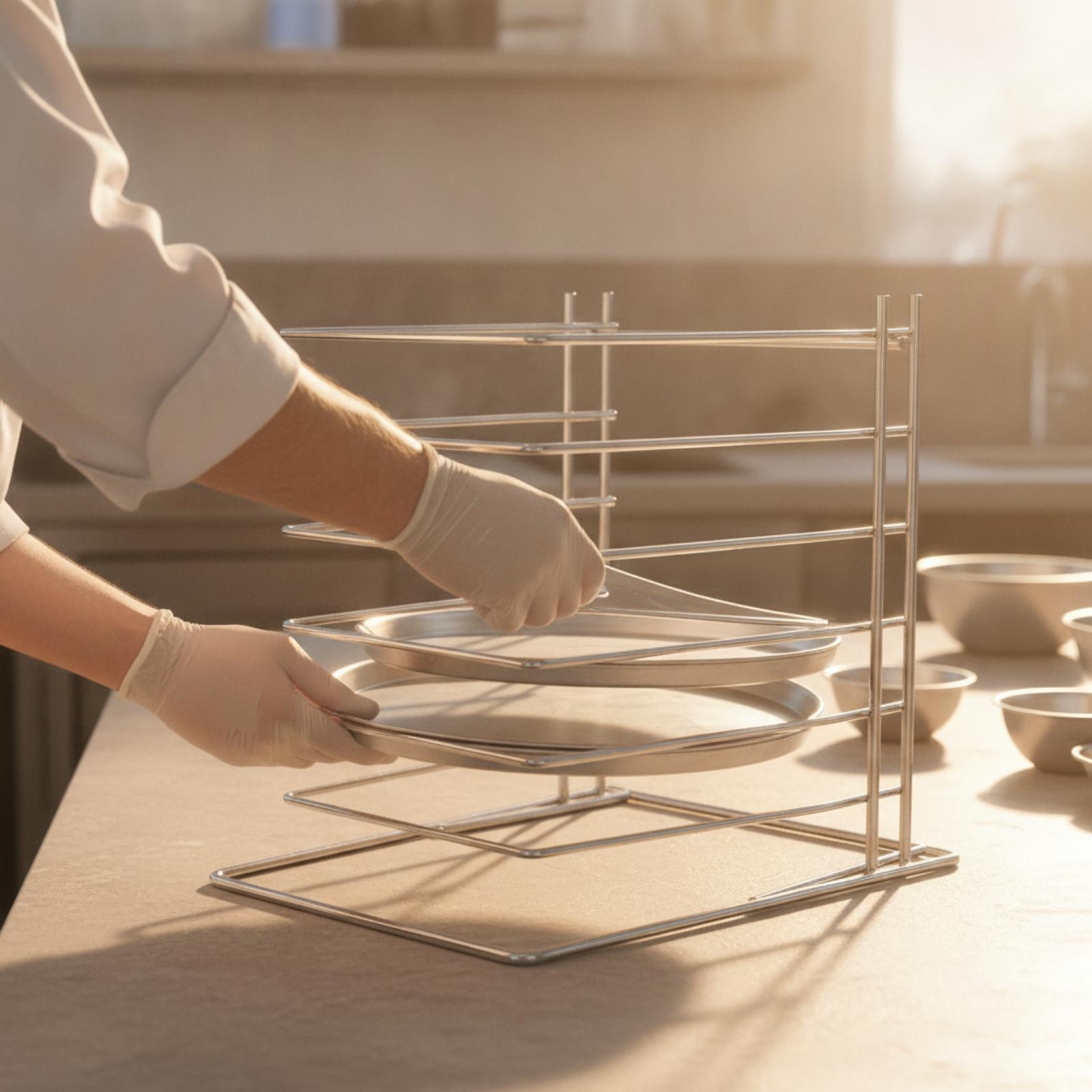 Stainless Steel Six Tier Pizza - огляд і ціна Kitchen Baking Tray Organizer