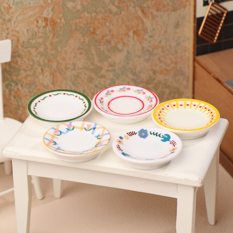 5Pcs 1/12 Dollhouse Mini Plate - огляд і ціна Miniature Baking Kitchen
