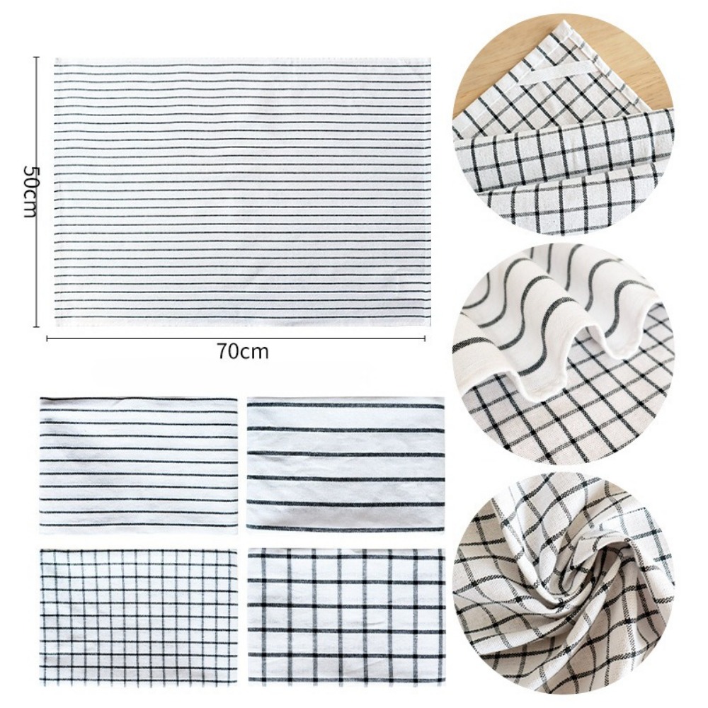 4 PCS Modern Plaid Cotton Dish - огляд і ціна Kitchen Baking Table