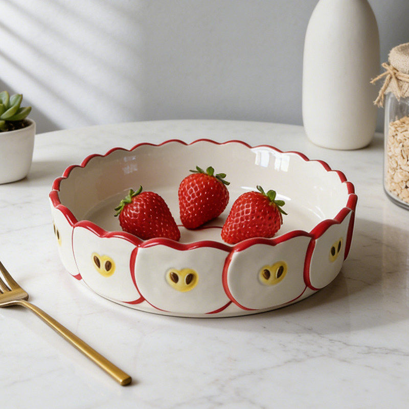 Cute apple shaped ceramic plat - огляд і ціна Kitchen Baking Table