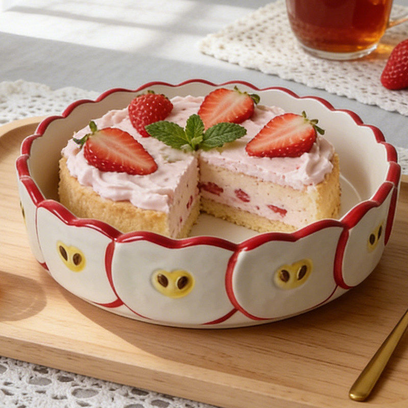 Cute apple shaped ceramic plat - огляд і ціна Kitchen Baking Table
