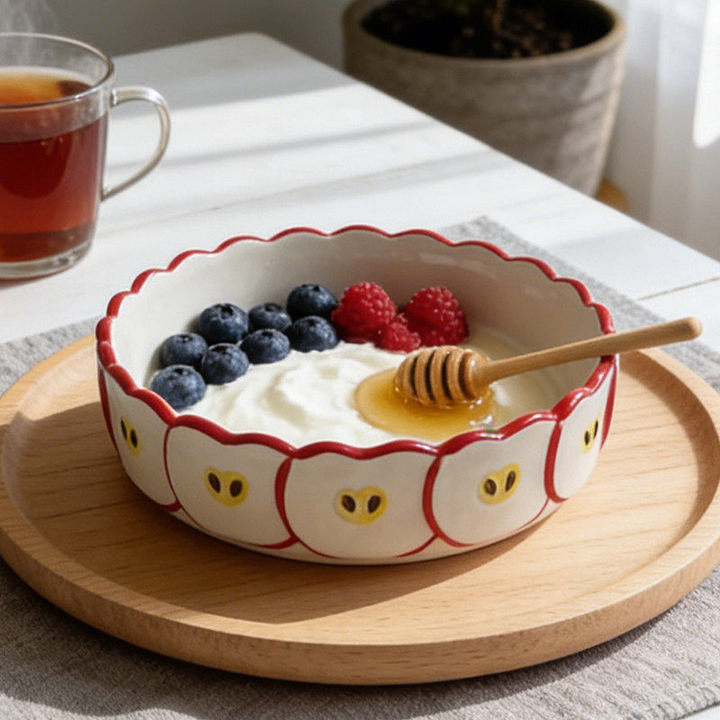 Cute apple shaped ceramic plat - огляд і ціна Kitchen Baking Table
