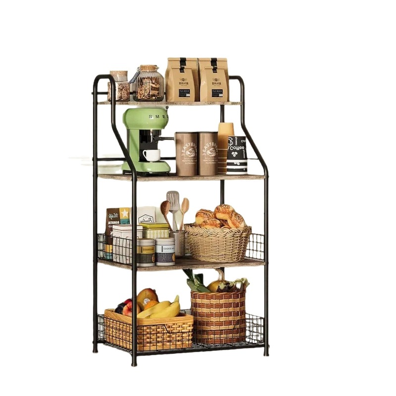 Four-layer iron wood storage r - огляд і ціна Kitchen Baking Table