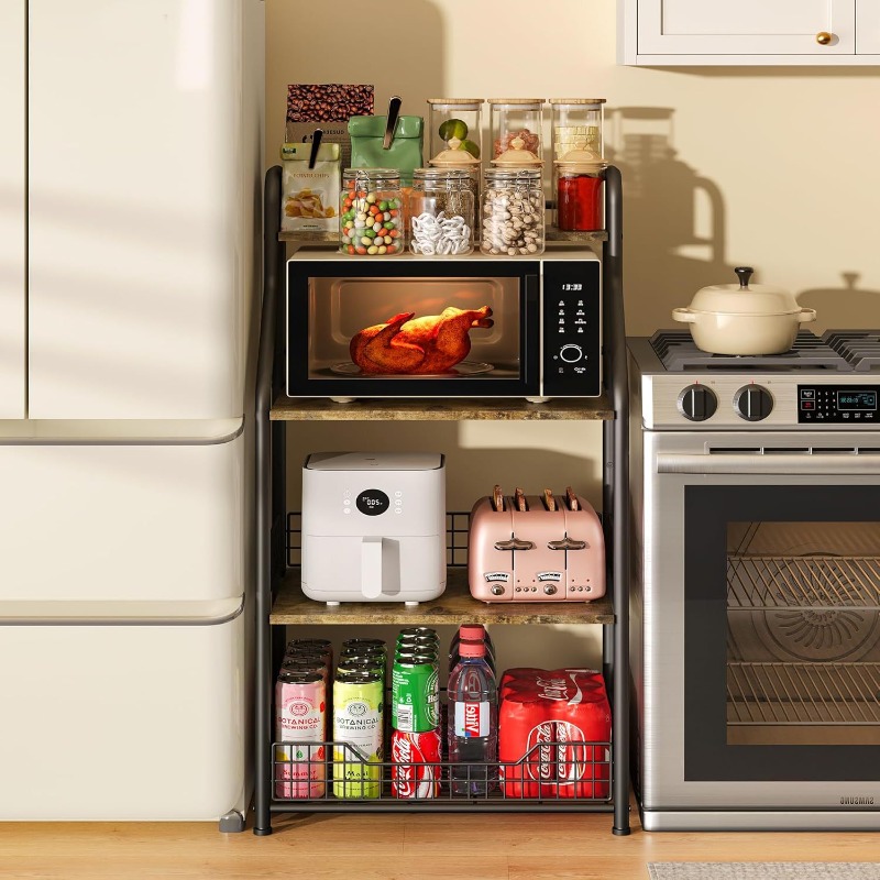 Four-layer iron wood storage r - огляд і ціна Kitchen Baking Table