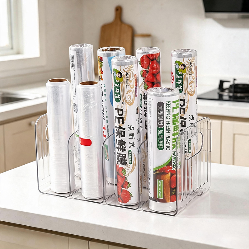 Clear Multi‑Slot Cabinet Stora - огляд і ціна Kitchen Baking Tray Organizer