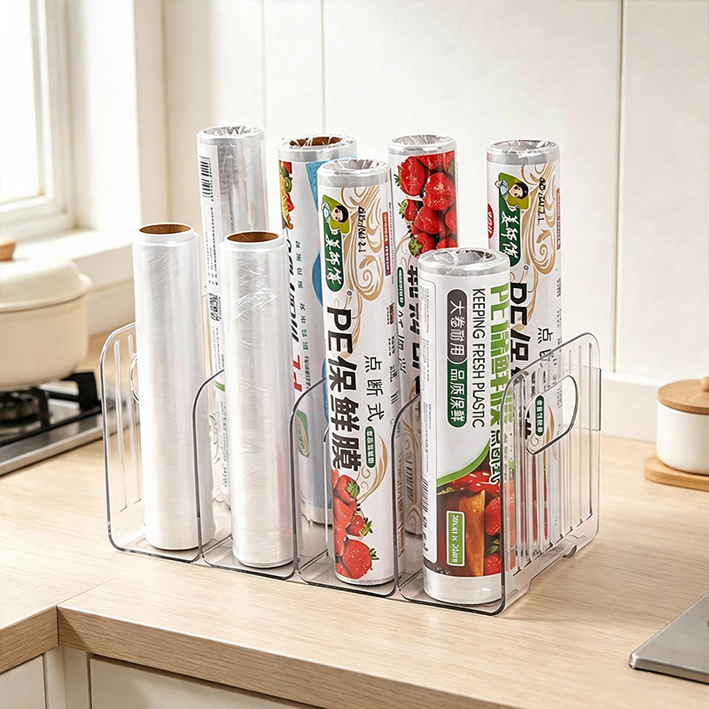 Clear Multi‑Slot Cabinet Stora - огляд і ціна Kitchen Baking Tray Organizer