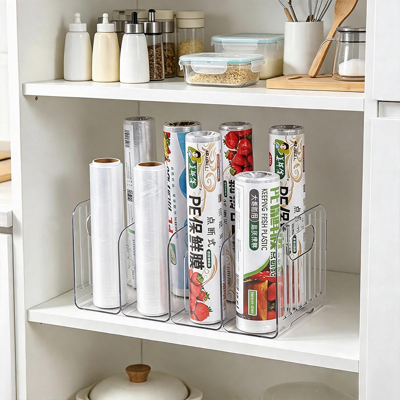 Clear Multi‑Slot Cabinet Stora - огляд і ціна Kitchen Baking Tray Organizer
