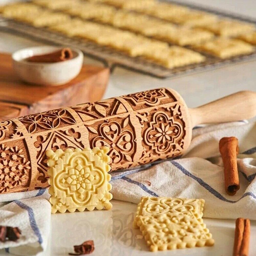 1 pcs Wooden Sunflower Embosse - огляд і ціна Kitchen Roll Baking