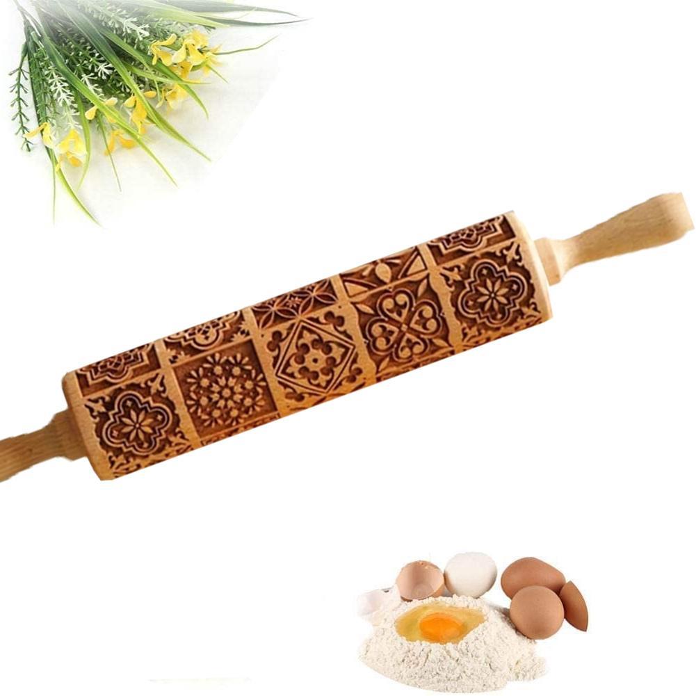1 pcs Wooden Sunflower Embosse - огляд і ціна Kitchen Roll Baking