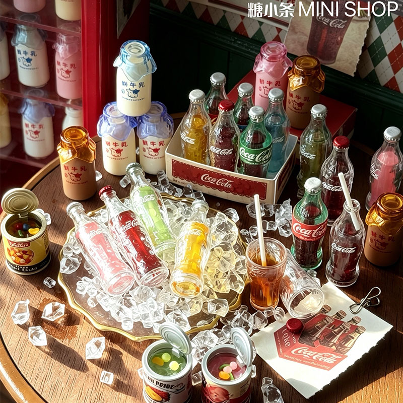 Mini Cola Milk Bottle Set 6 Co - огляд і ціна Miniature Baking Kitchen
