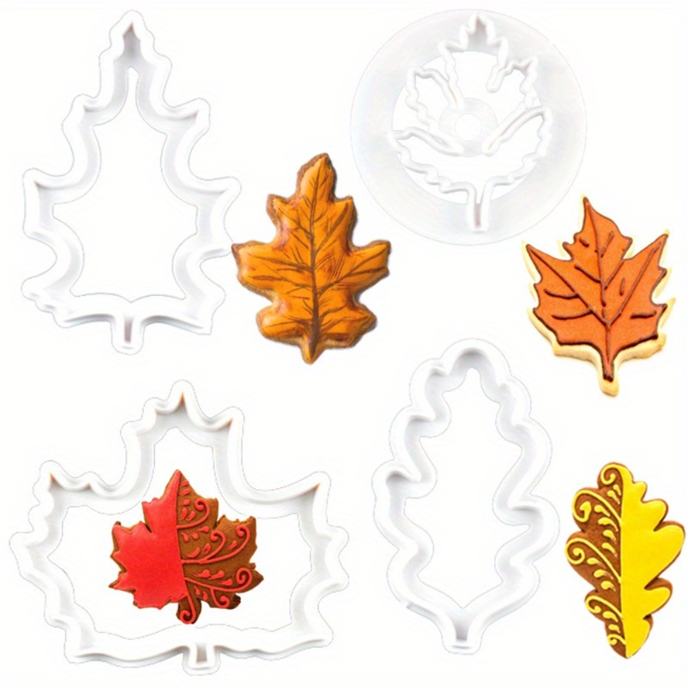 4Pcs Set Fall Leaf Cookie Cutt - огляд і ціна Cookie Cutter Set