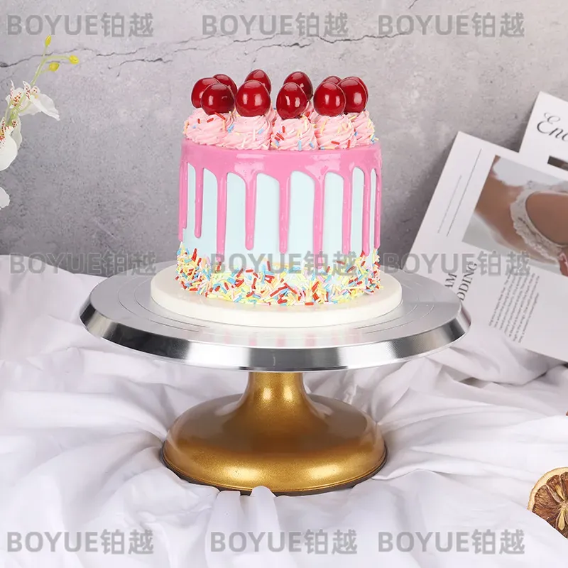 Gold Aluminum Alloy Cake Turnt - огляд і ціна Kitchen Baking Table