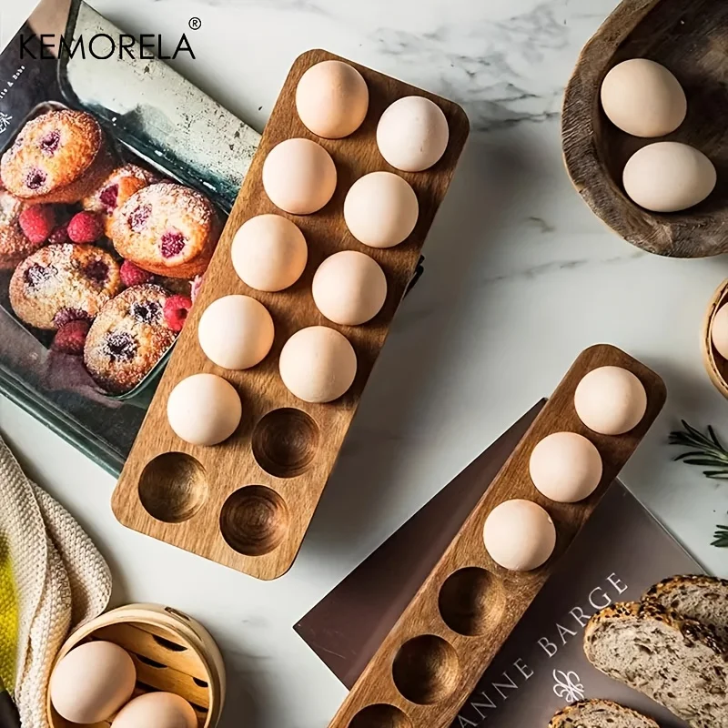 KEMORELA 1PCS Modern Wooden Eg - огляд і ціна Kitchen Baking Tray Organizer