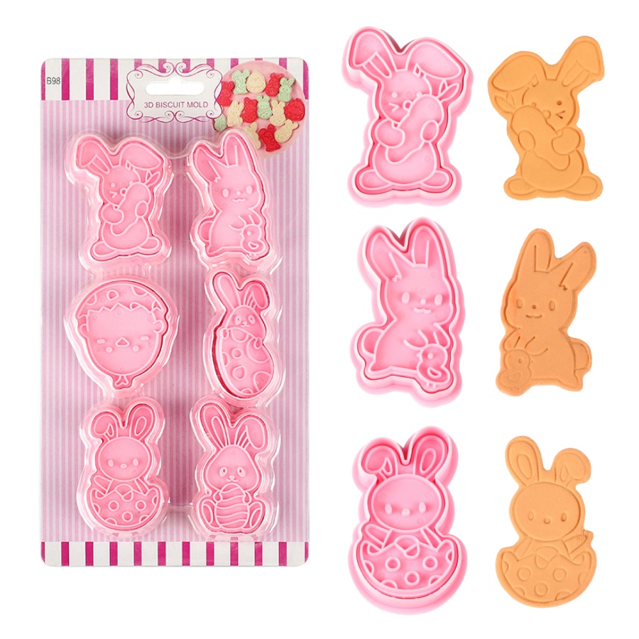 6pcs/Set Easter Bunny Cookie C - огляд і ціна Cookie Cutter Set