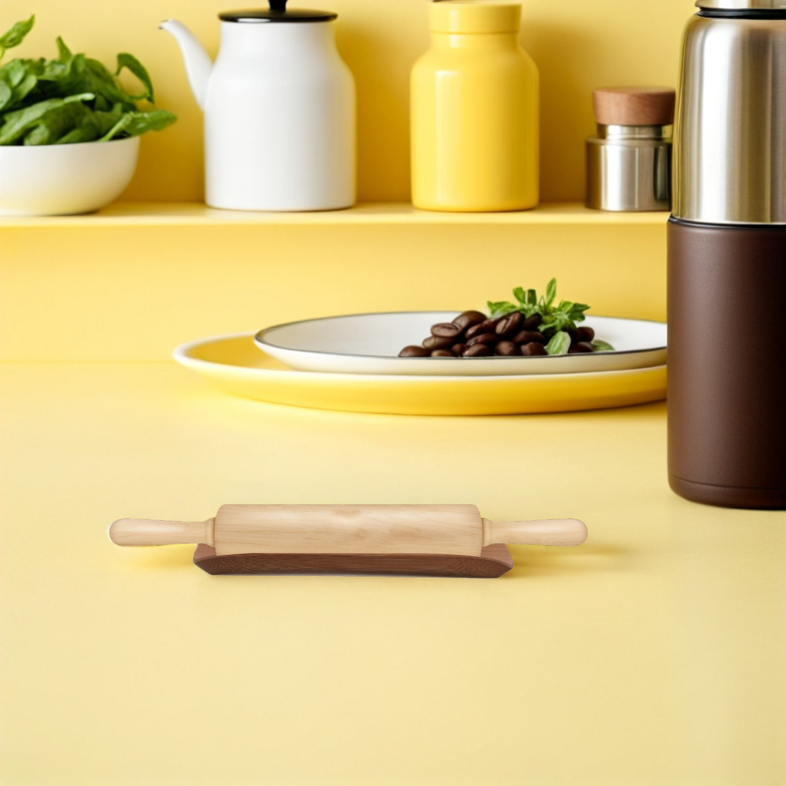 Wooden Rolling Pin Stand Bambo - огляд і ціна Kitchen Baking Tray Organizer