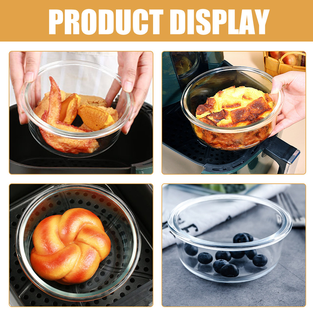 2Pcs Glass Heat Resistant Bowl - огляд і ціна Kitchen Glass Baking Set