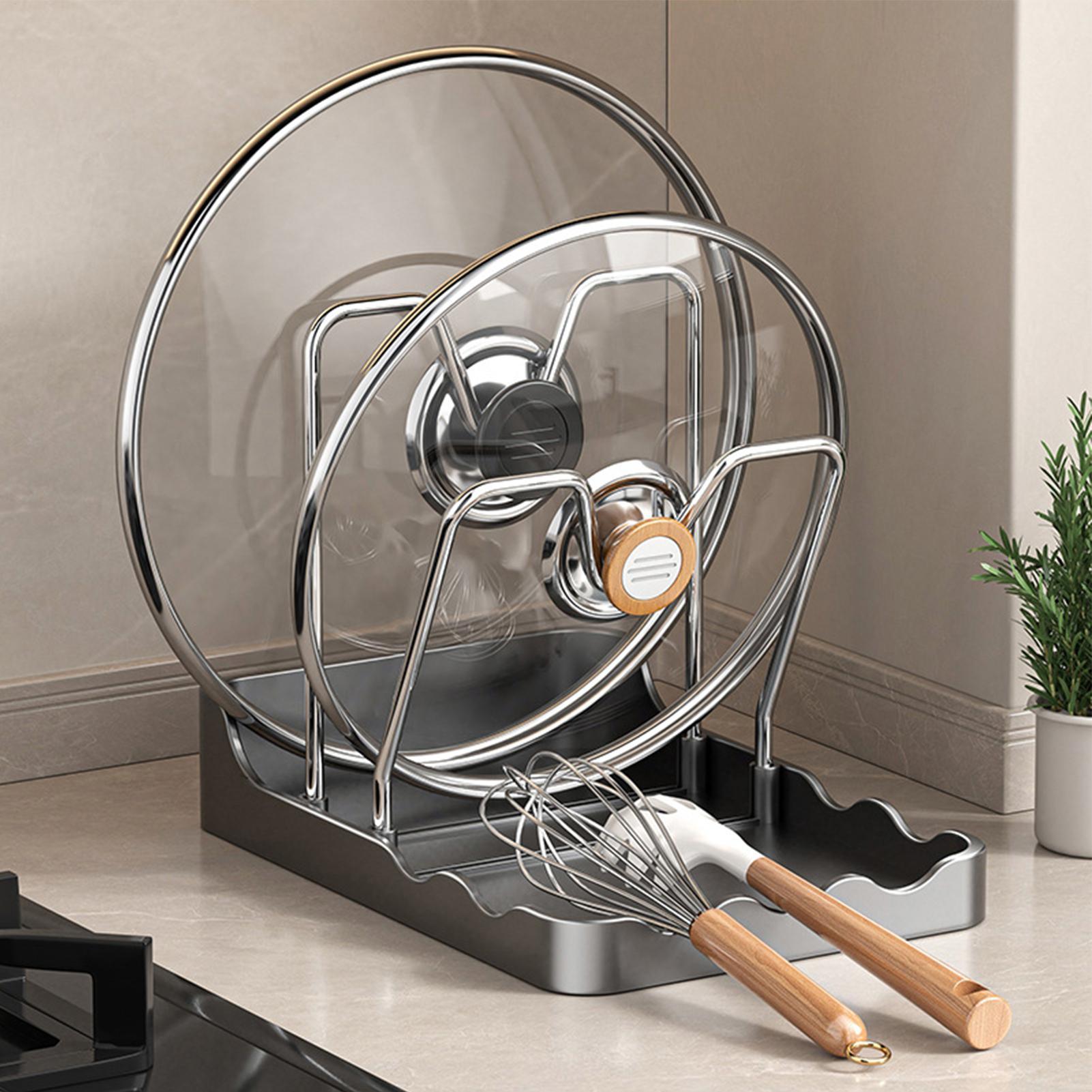 Pot Lid Organizer Vertical Spo - огляд і ціна Kitchen Baking Tray Organizer