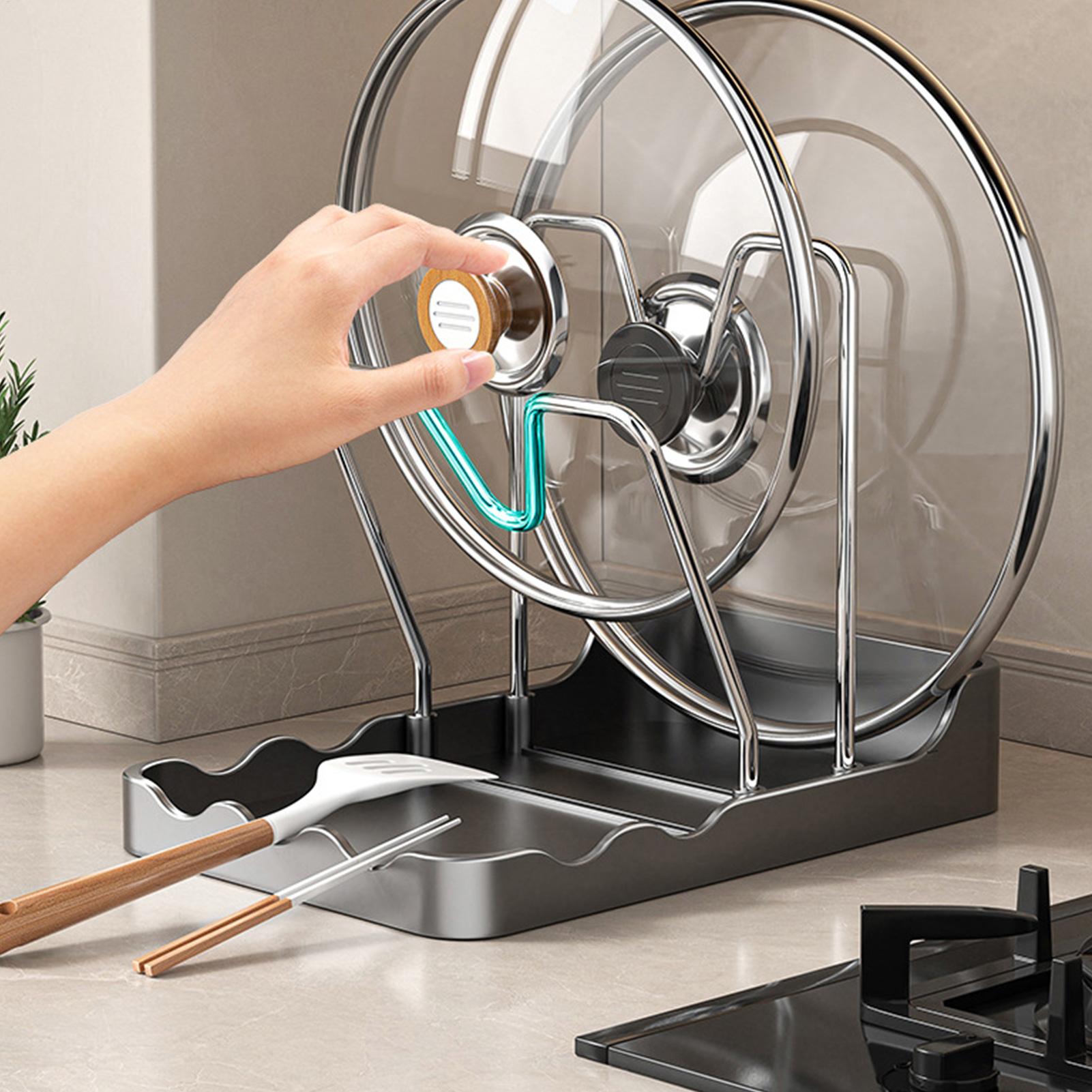 Pot Lid Organizer Vertical Spo - огляд і ціна Kitchen Baking Tray Organizer