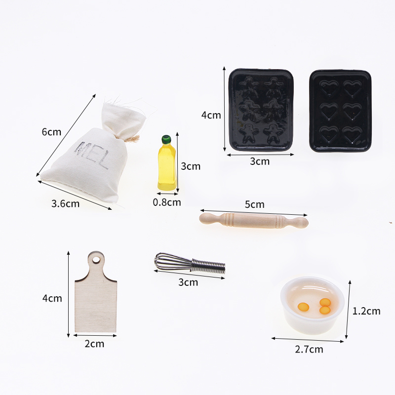 8pcs Dollhouse Cooking Ware Ki - огляд і ціна Kitchen Baking Ware